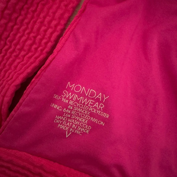 Monday Swimwear Hot Pink Jamaica Bikini Top - Picture 2 of 2